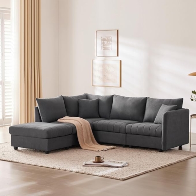 L-Shape Upholstered Sofa